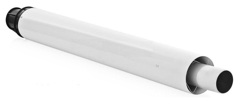 Дымоход коаксиальный (1м) 60/100 с наконечником